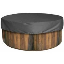 Couverture Pour Spa　Couverture De Piscine Ronde Piscine Bâche Solaire Pour Piscine,Housse De Protection Spas Imerméable 100 Résistant Aux UV, 190T Pour Extérieur Spa Baignoire, 200x30cm Black