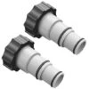 Adaptateur De Tuyau De Rechange, Collier Avec Connexion Filetée À La Pompe Et À La Vanne De Piston, Convertit Les Tuyaux De 1,5" Et 1,25", Pour Piscines Hors Sol Intex (Lot De 2)