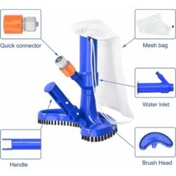 Aspirateur Piscine, Nettoyeur Sous Vide Portable Amélioré Avec Brosse Et Sac, Pour Piscine Hors Sol, Aspirateur Accessoires De Nettoyage Pour Spa étang Piscine Fontain -Hayward Aquaspa Boutique 97312039 3