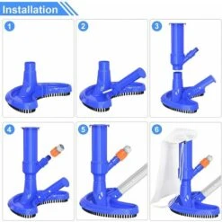 Aspirateur Piscine, Nettoyeur Sous Vide Portable Amélioré Avec Brosse Et Sac, Pour Piscine Hors Sol, Aspirateur Accessoires De Nettoyage Pour Spa étang Piscine Fontain -Hayward Aquaspa Boutique 97312039 4