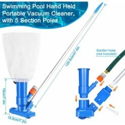 Nettoyeur Sous-marin à Jet D'aspirateur Portable Pour Piscine Avec Tête D'aspiration à 5 Sections Pour Piscine Hors Sol, Fontaine, Bassin, Spa Et Bain à Remous -Hayward Aquaspa Boutique 97677231 2