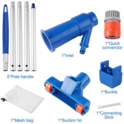 Nettoyeur Sous-marin à Jet D'aspirateur Portable Pour Piscine Avec Tête D'aspiration à 5 Sections Pour Piscine Hors Sol, Fontaine, Bassin, Spa Et Bain à Remous -Hayward Aquaspa Boutique 97677231 5