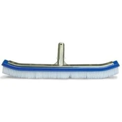 Brosse De Piscine Renforcée 46 Cm Adapté Aux Supports Courants - Poils Durs En PVC - Tête De Raccordement En Aluminium Entretien, Nettoyage