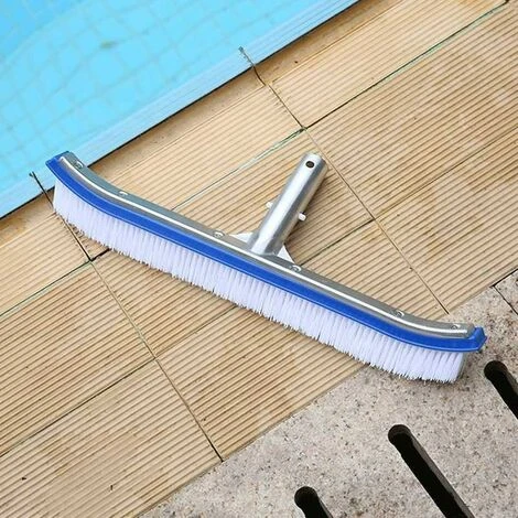 Brosse De Piscine Renforcée 46 Cm Adapté Aux Supports Courants - Poils Durs En PVC - Tête De Raccordement En Aluminium Entretien, Nettoyage 4 Brosse De Piscine Renforcée 46 Cm Adapté Aux Supports Courants - Poils Durs En PVC - Tête De Raccordement En Aluminium Entretien, Nettoyage – Image 2