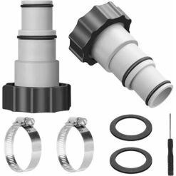 Adaptateur Tuyau Piscine, 2 Pièces Adaptateur De Tuyau De Rechange, Remplacement Adaptateur De Tuyau, Adaptateur Tuyau Pour Pompe, Ø 32/38 Mm Raccord Pour Tuyau Piscine