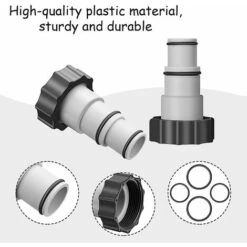 Adaptateur Tuyau Piscine, 2 Pièces Adaptateur De Tuyau De Rechange, Remplacement Adaptateur De Tuyau, Adaptateur Tuyau Pour Pompe, Ø 32/38 Mm Raccord Pour Tuyau Piscine -Hayward Aquaspa Boutique 98496925 3