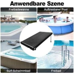 Chauffage Solaire Pour Piscine 111x66x6 CM Chauffage Eau Chaude De Piscine Avec Barre De Support Pour Piscine Extérieure NAIZY -Hayward Aquaspa Boutique 99357026 4